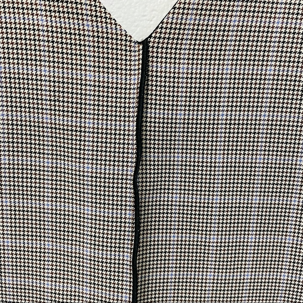 Zara Basic. Hounds tooth Vest Style Top. Size XS - Picture 6 of 8